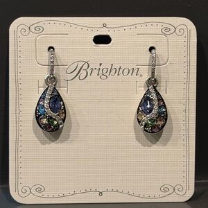 Brighton Teardrop Earrings with Blue and Green Accents
